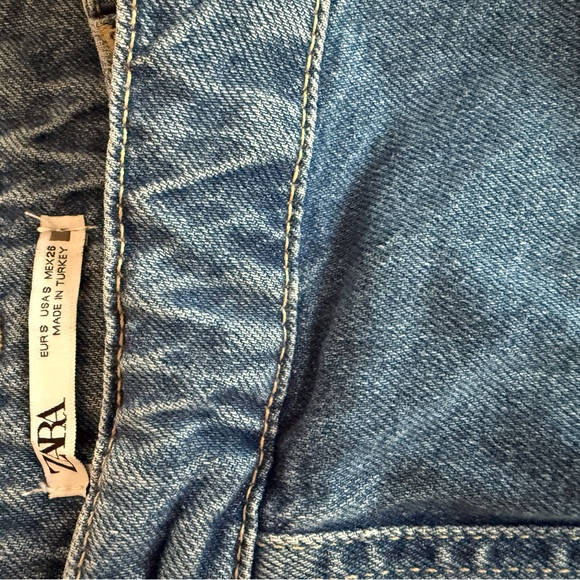 Zara Denim Crop Top and Skort Set - Picture 6 of 7